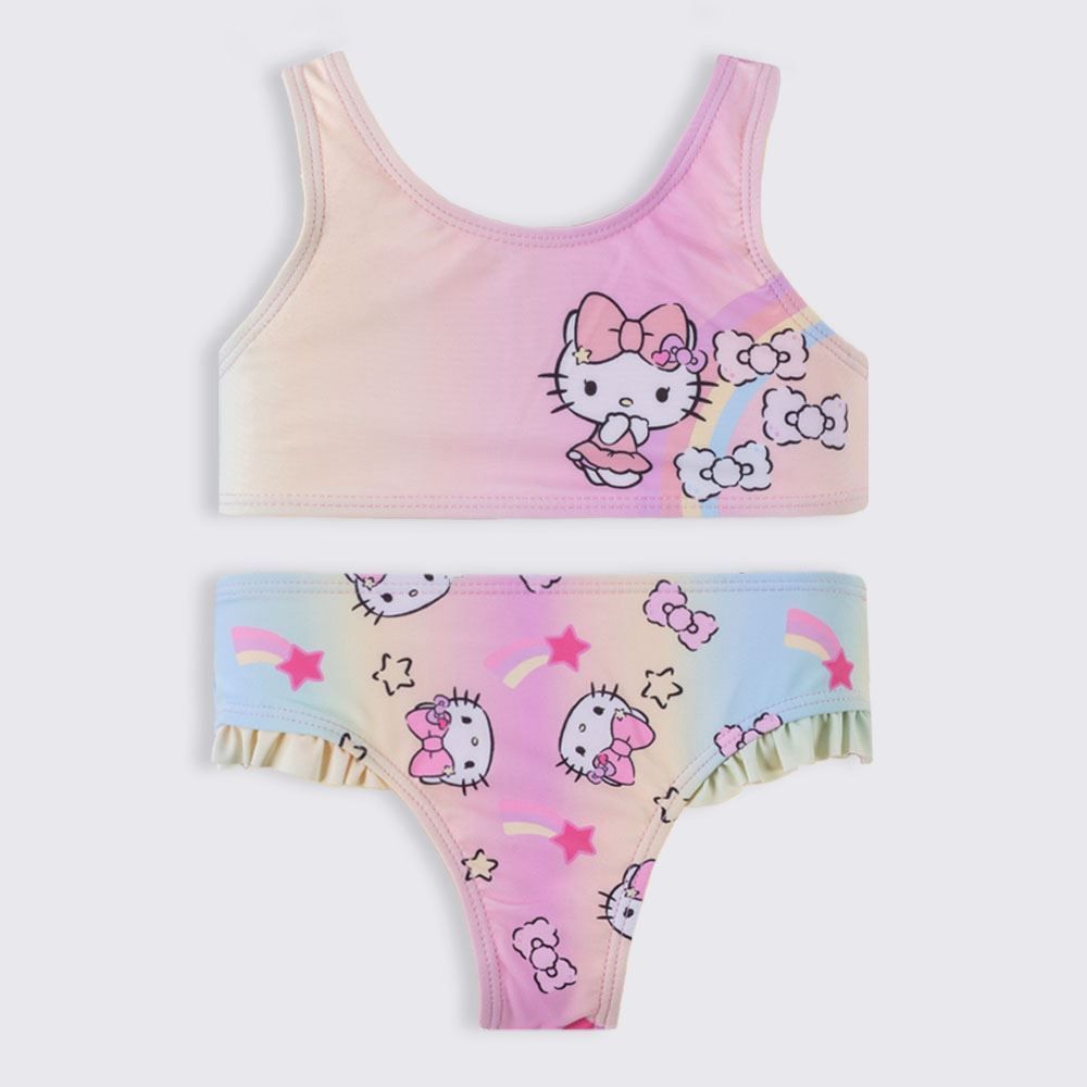 Conjunto Biquíni Infantil Hello Kitty 1 a 3 Anos Sanrio