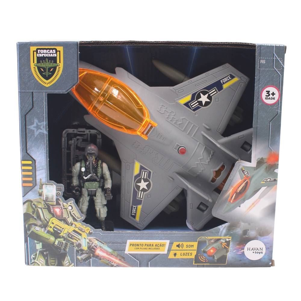 Conjunto Boneco e Avião Militar Havan Toys - ST83591