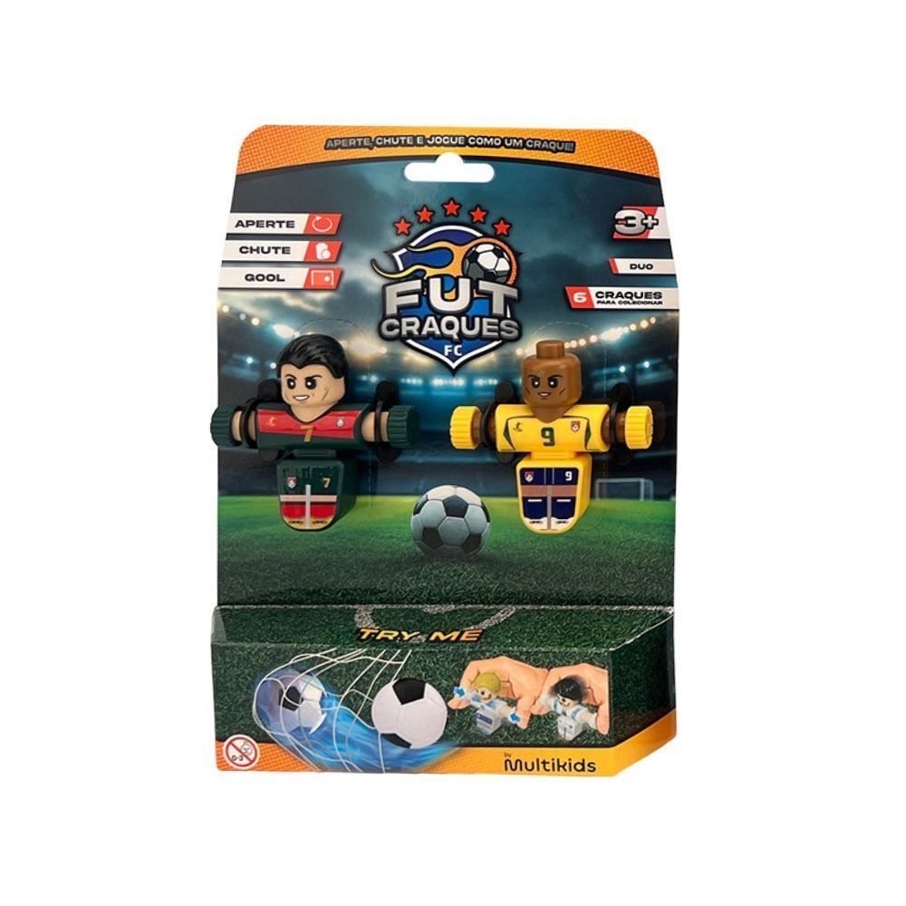 Conjunto Bonecos Fut Craques Fc Duo Multikids - Sortido