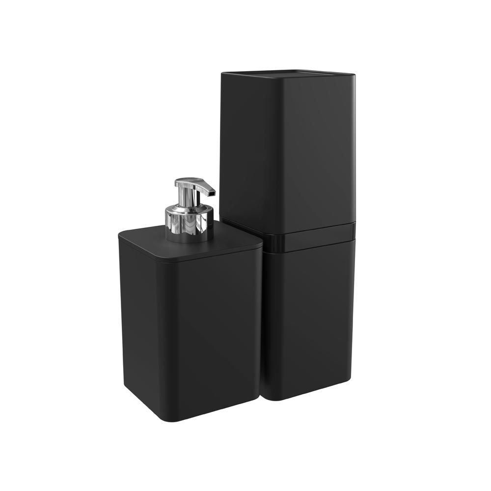 Conjunto de Banheiro Smile Stolf 2 Peças - Preto