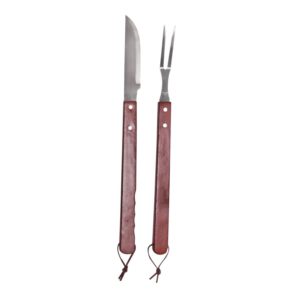 Conjunto Garfo e Faca para Churrasco 2 peças Havan - Inox