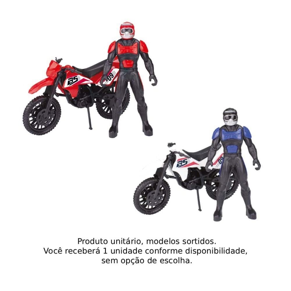 Conjunto Moto com Boneco Bs Cross - Sortido