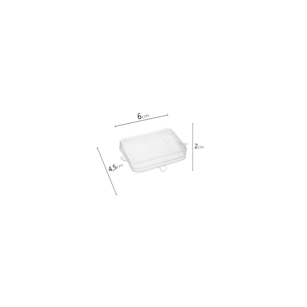Conjunto Tampas Quadradas Flexíveis Lyor - 6 Peças