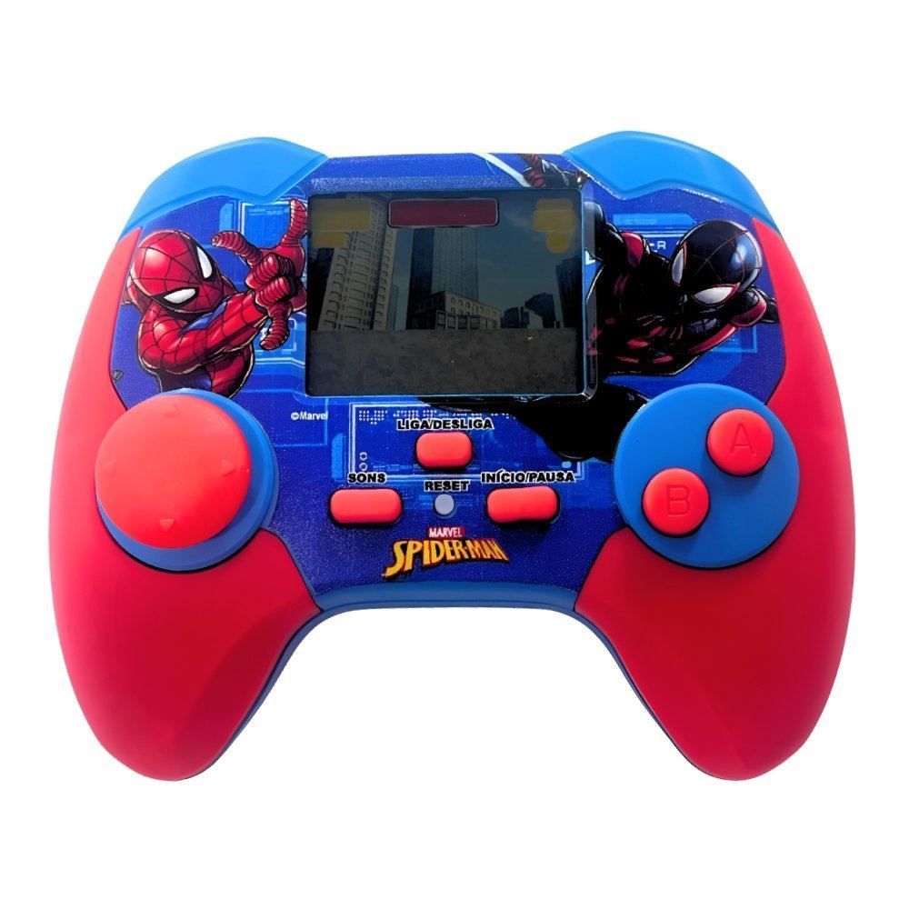 Controle Minigame Portátil Infantil Homem-Aranha Candide - Vermelho