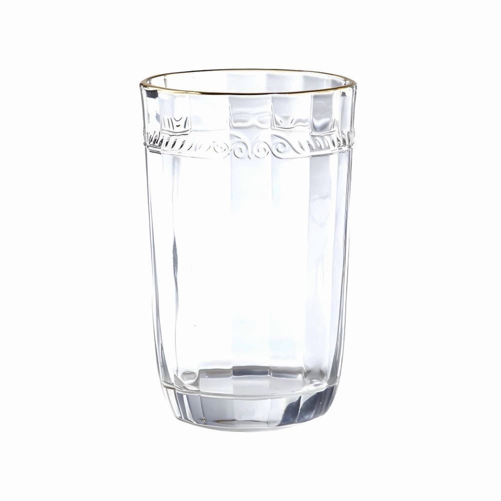 Copo Long Drink Imperial com Filete Dourado Lyor 370Ml - Transparente