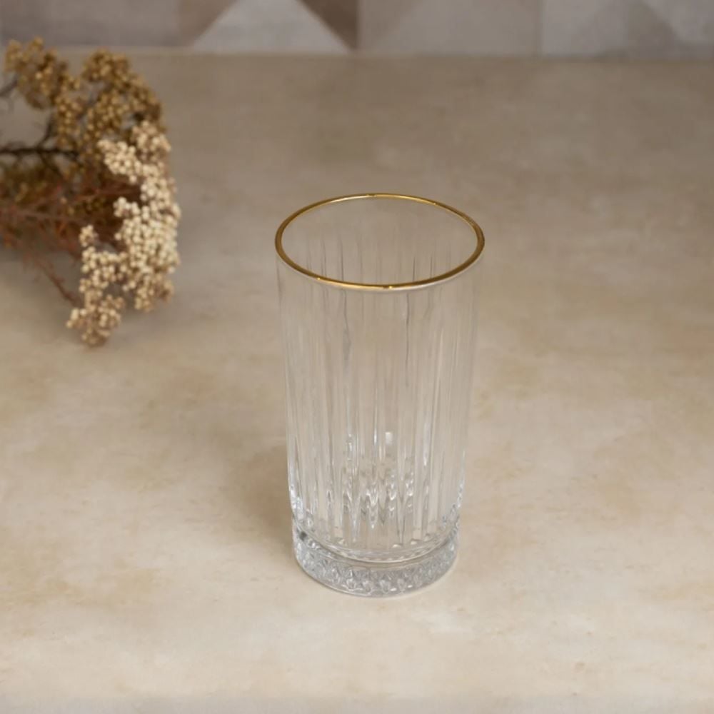 Copo Alto Filete Dourado Deli Diamante Lyor - 280Ml