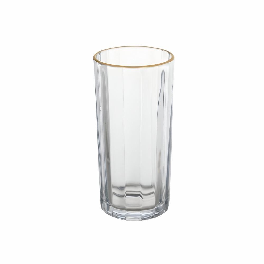 Copo De Água Atenas Havan Casa 370 Ml - Filete Dourado