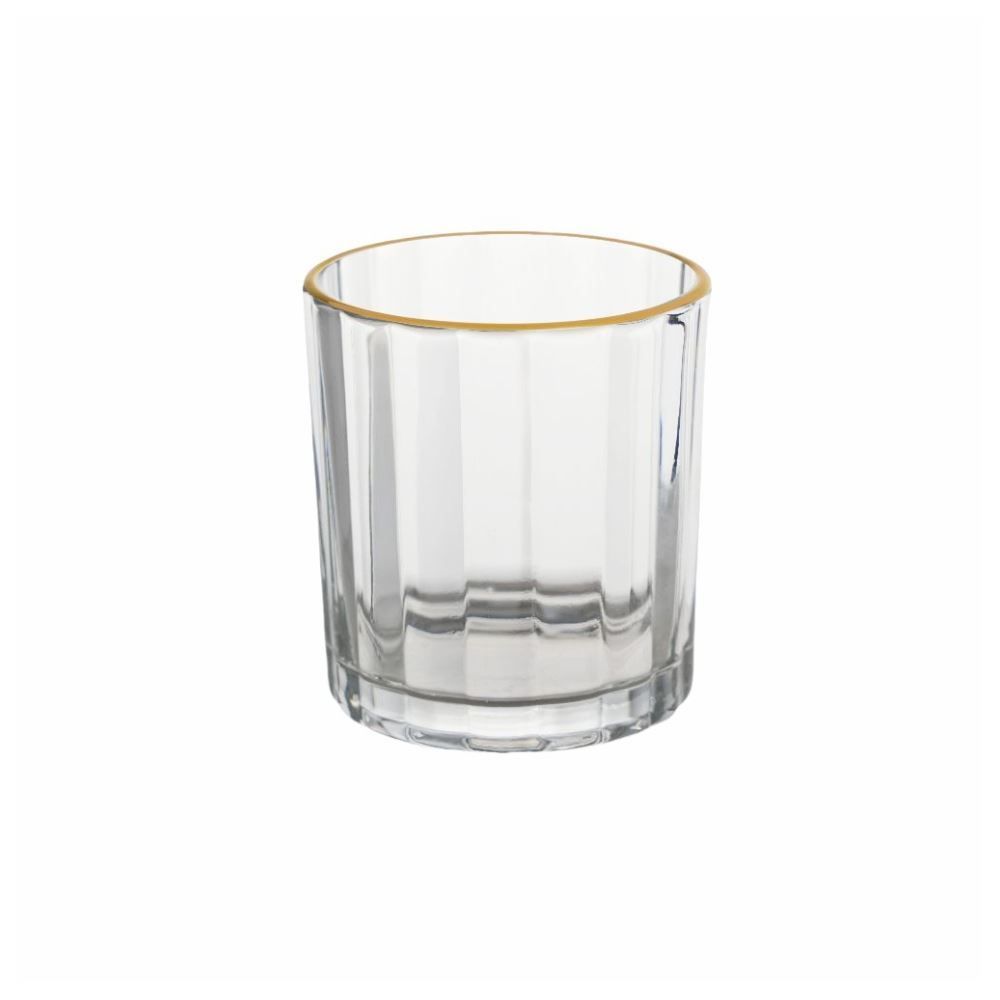 Copo De Whisky Atenas Havan Casa 320 Ml - Filete Dourado