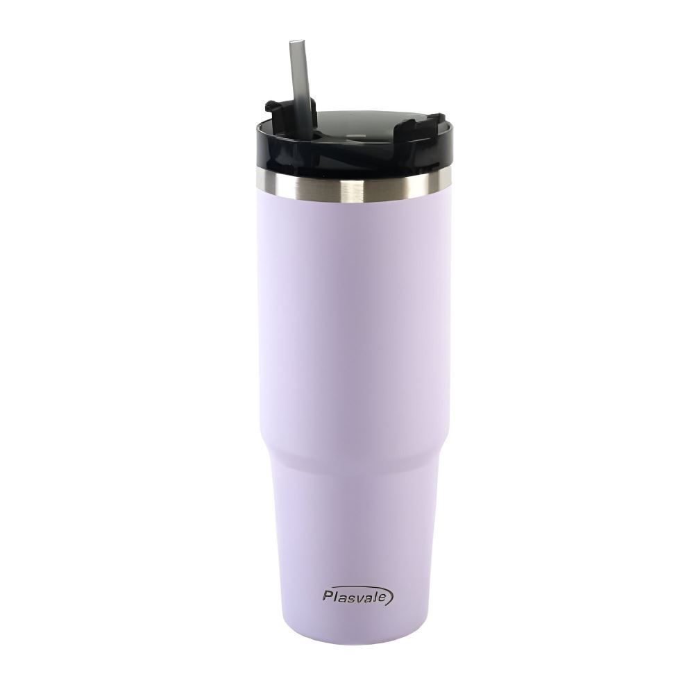 Copo Térmico Com Canudo Plasvale 900Ml - Ametista