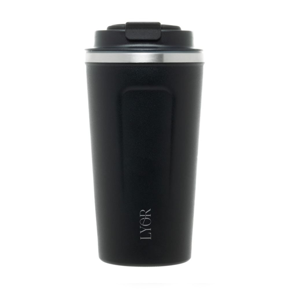 Copo Térmico Com Termômetro Motion Lyor 500Ml - Preto