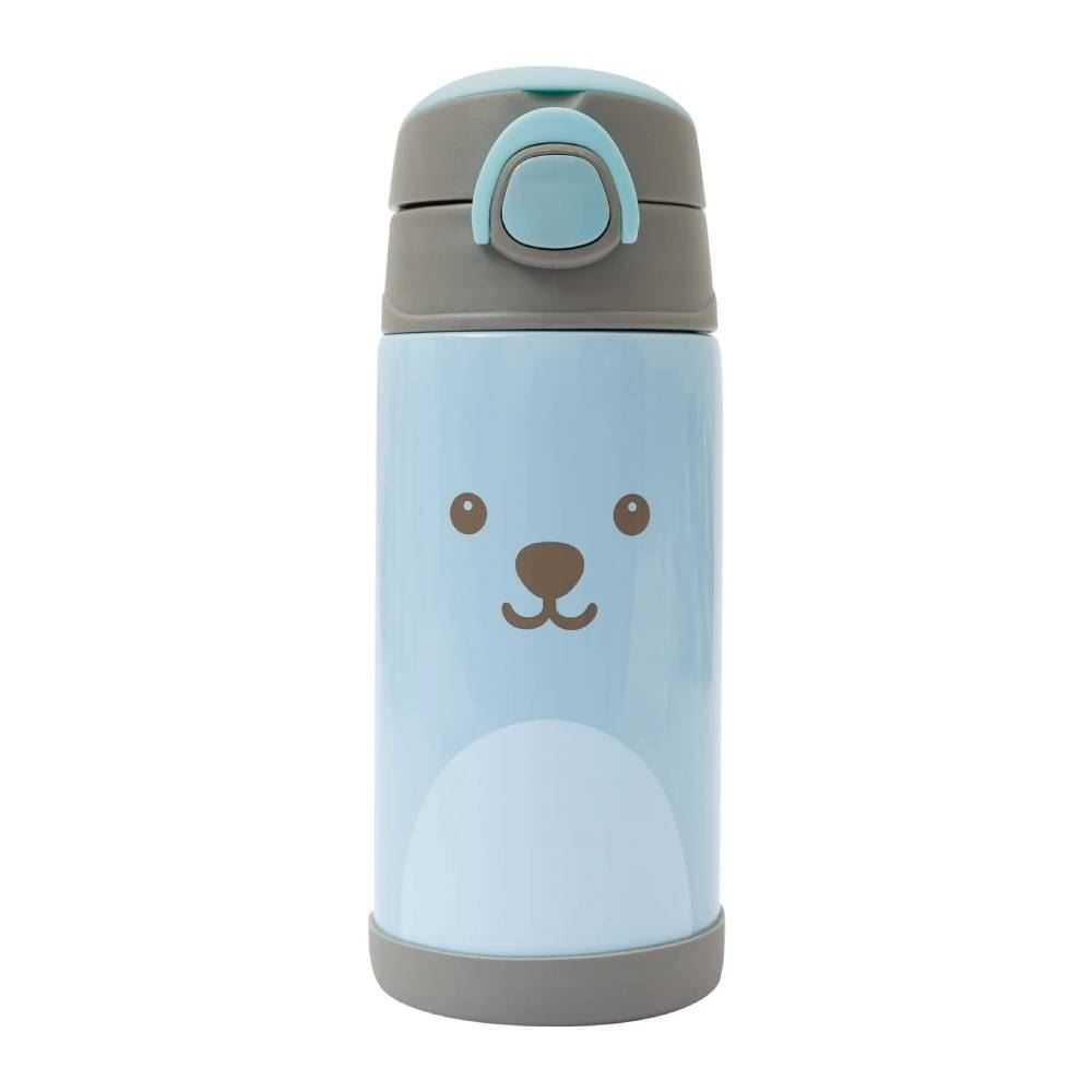 Copo Térmico Infantil Com Canudo Gumy Buba - Azul Claro
