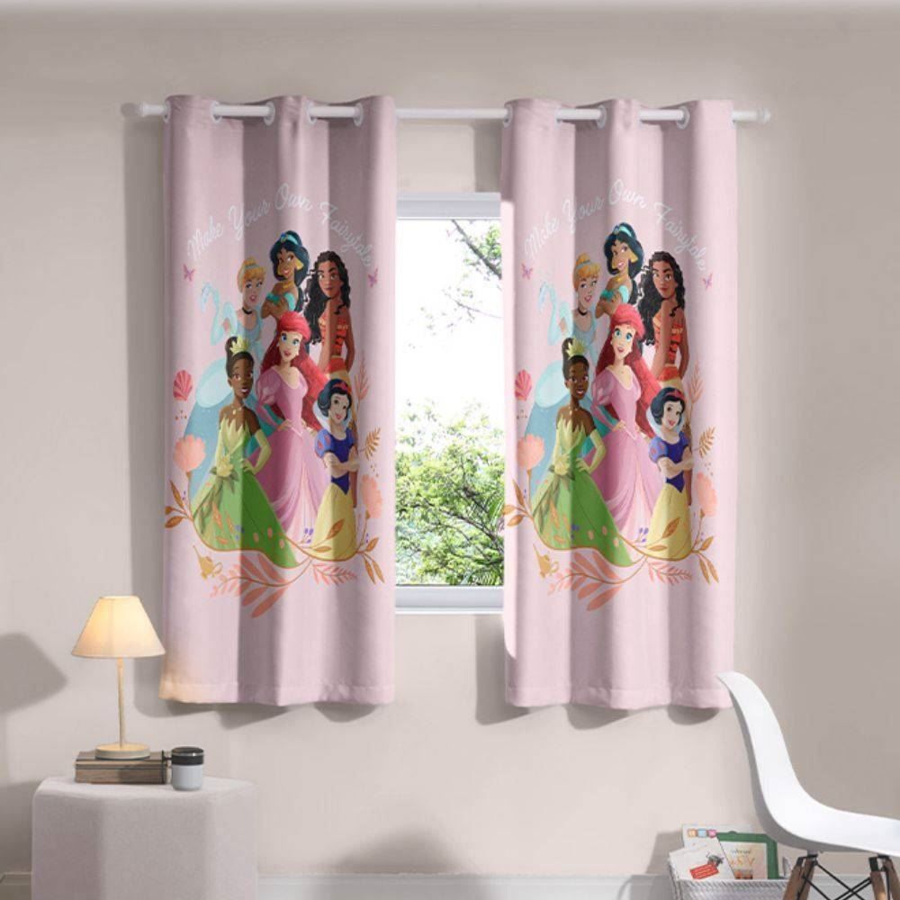 Cortina Corta Luz Infantil 2,40X1,70 M Slim Disney - Princesas