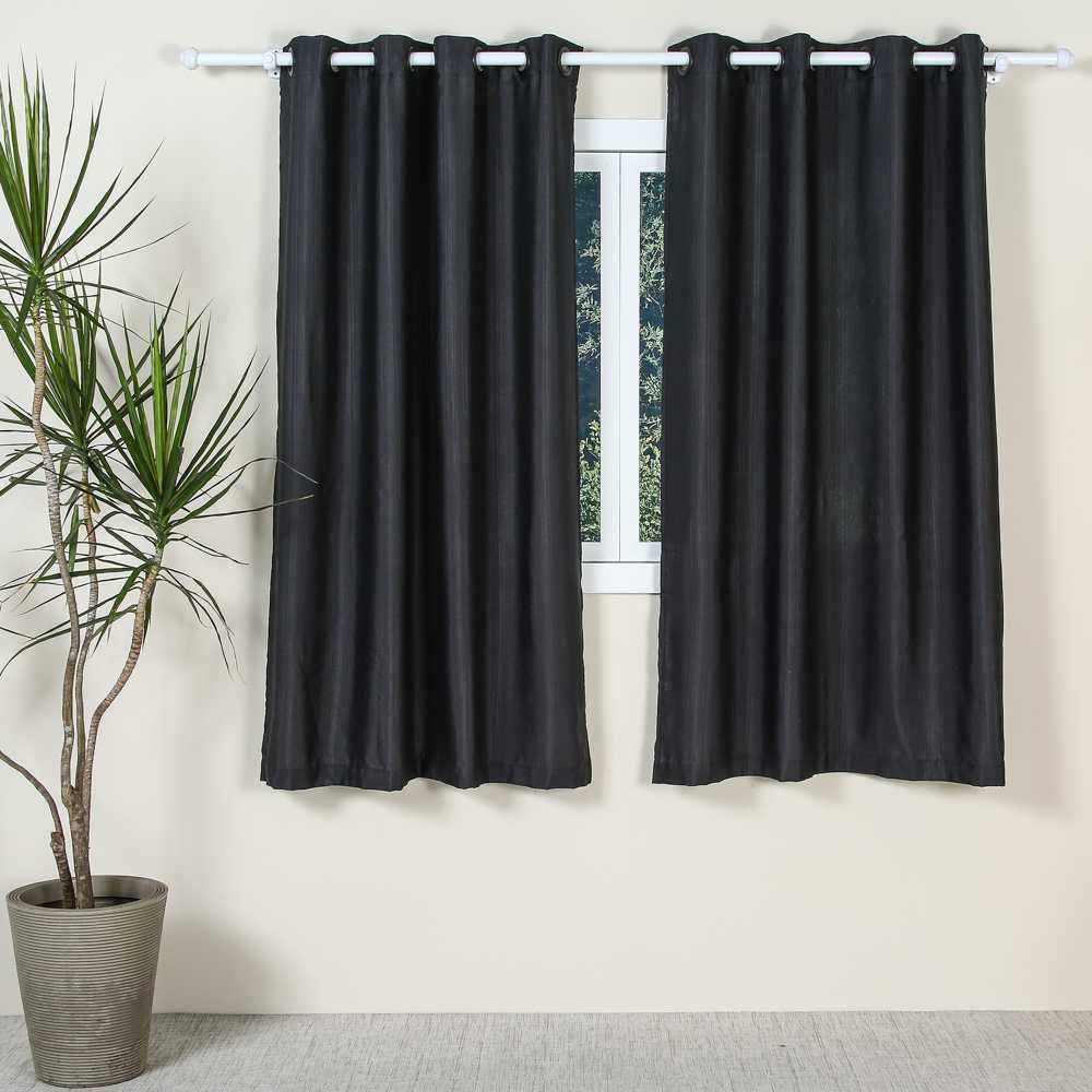 Cortina Para Sala E Quarto Pantex Rústica 2,60X1,70 M Havan Casa - Preto