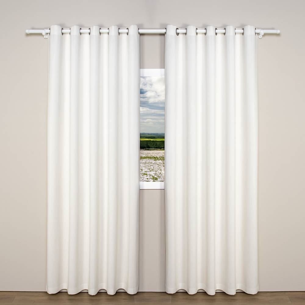 Cortina para Quarto e Sala 3,60X2,50 m Rústica Madri Havan Casa - Cru