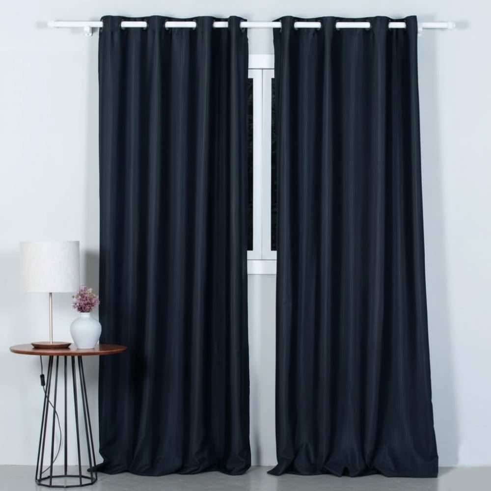Cortina Para Quarto E Sala 2,60X2,30 M Rústica Pantex Havan Casa - Preto