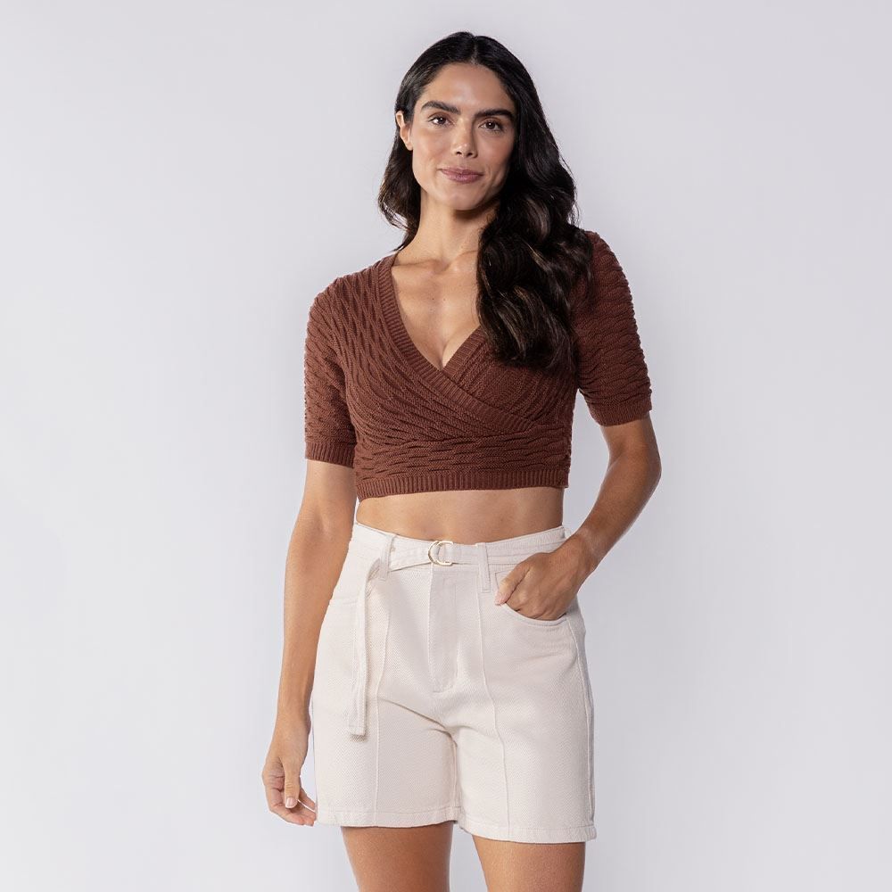Cropped De Tricot Boby Blues