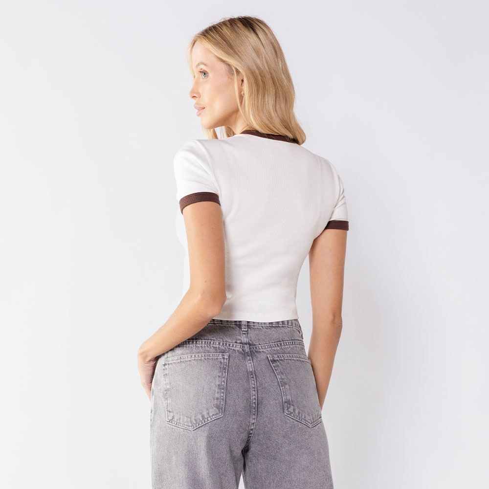 Cropped Feminino Canelado Star Boby Blues