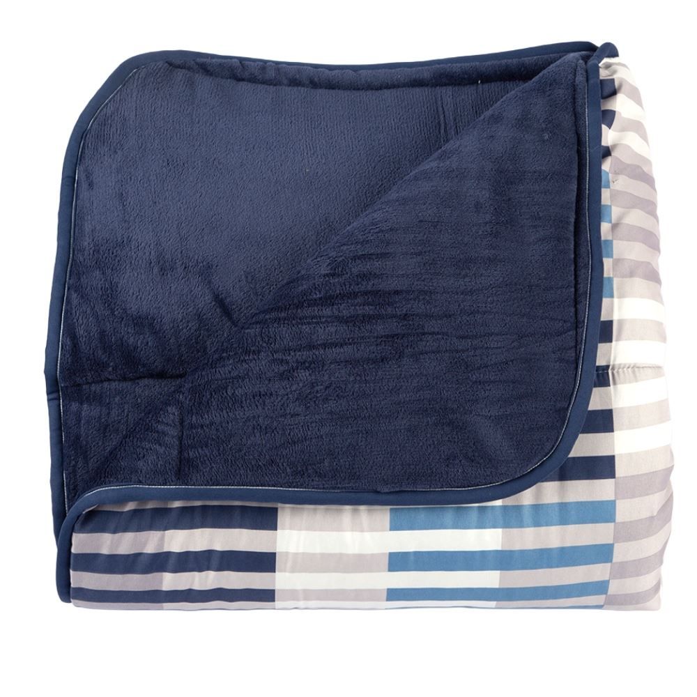 Edredom Casal Estampado Bellagio Havan Casa - Ravi Geo Azul