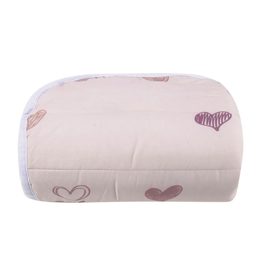 Edredom Casal Microfibra 100% Poliéster Kids Solecasa - Coração Rosa