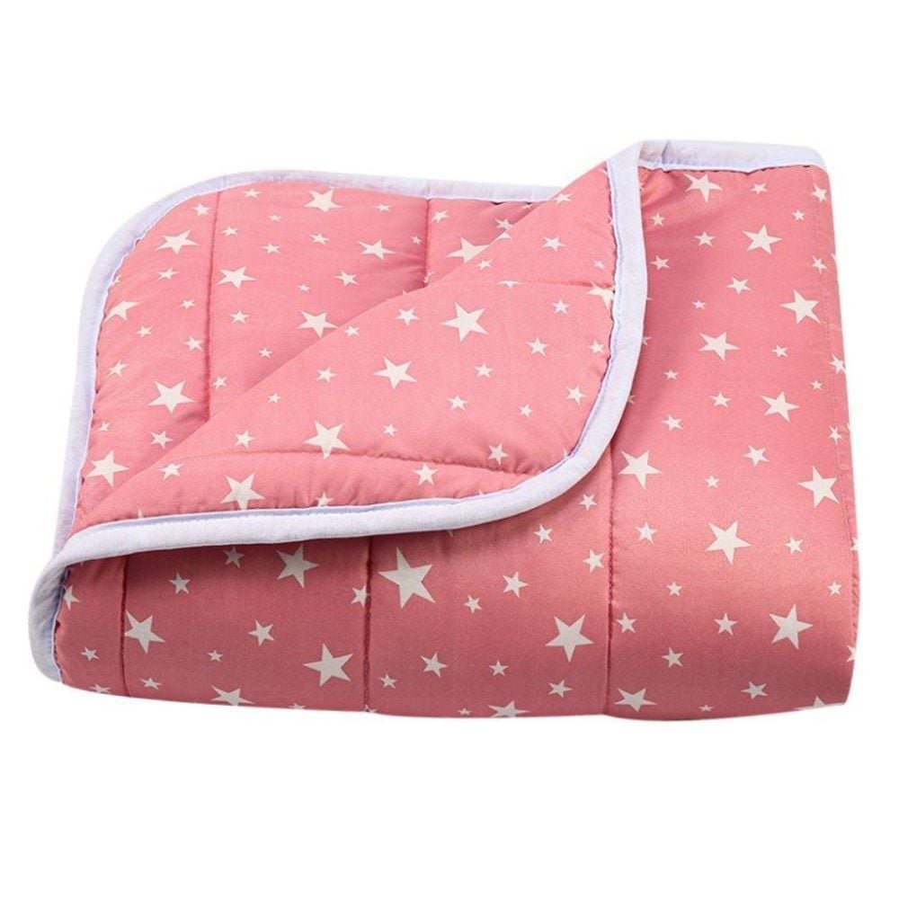 Edredom Casal Microfibra 100% Poliéster Kids Solecasa - Estrelas Rosa