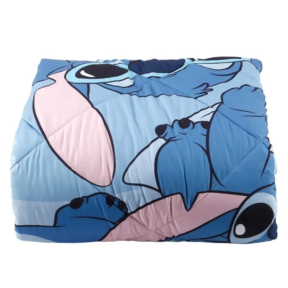 Edredom Casal Microfibra Disney Hedrons  - Stitch Ice Cream