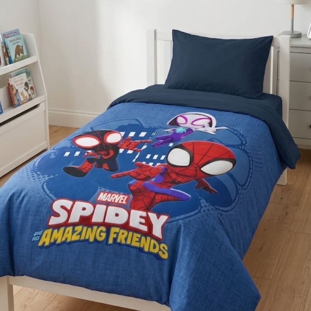 Edredom Disney Solteiro 1,60M X 2,40M Hedrons - Spidey Time