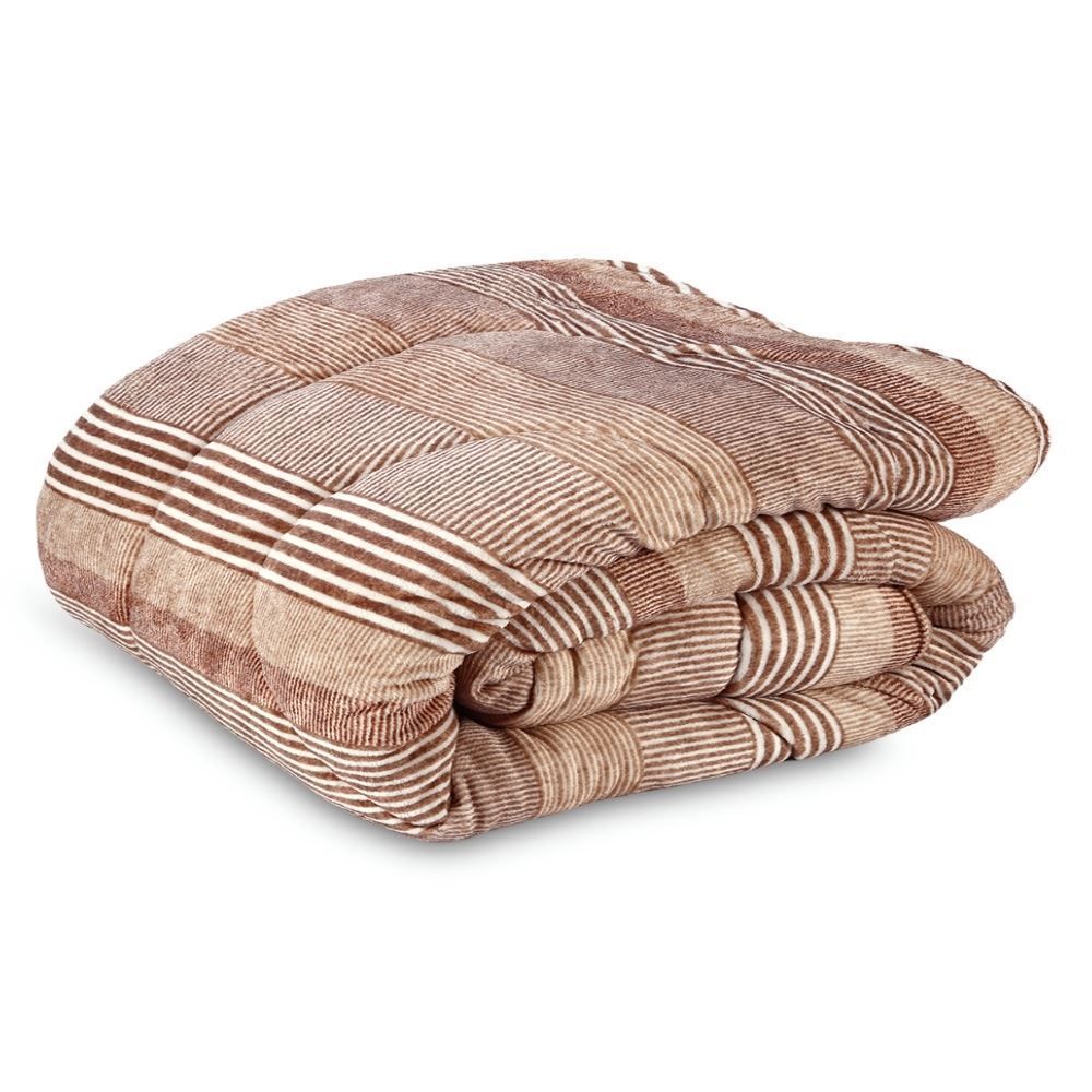 Edredom King Plush Inove Provence Havan Casa - Caio Geo Bege