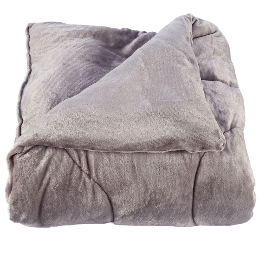Edredom King Plush Inove Provence Havan Casa - Cinza Lunar