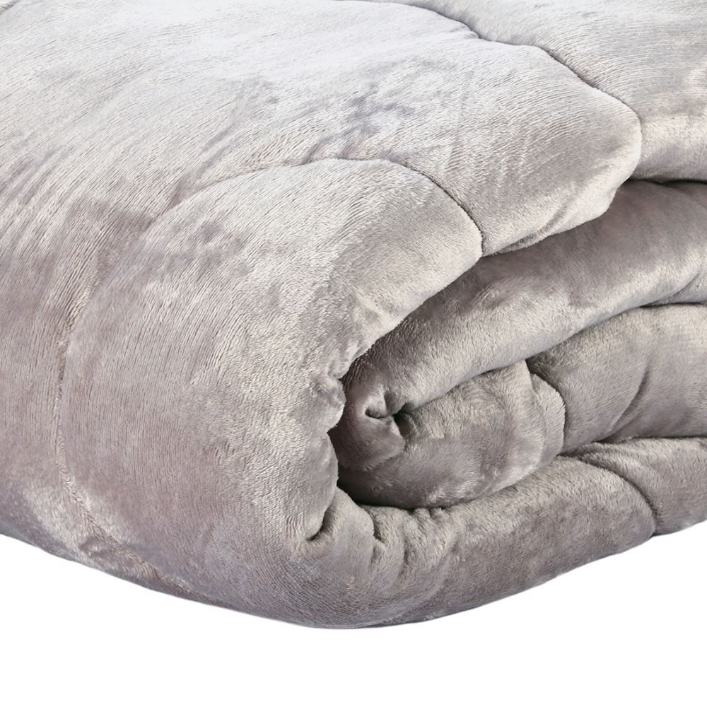 Edredom King Plush Inove Provence Havan Casa - Cinza Lunar