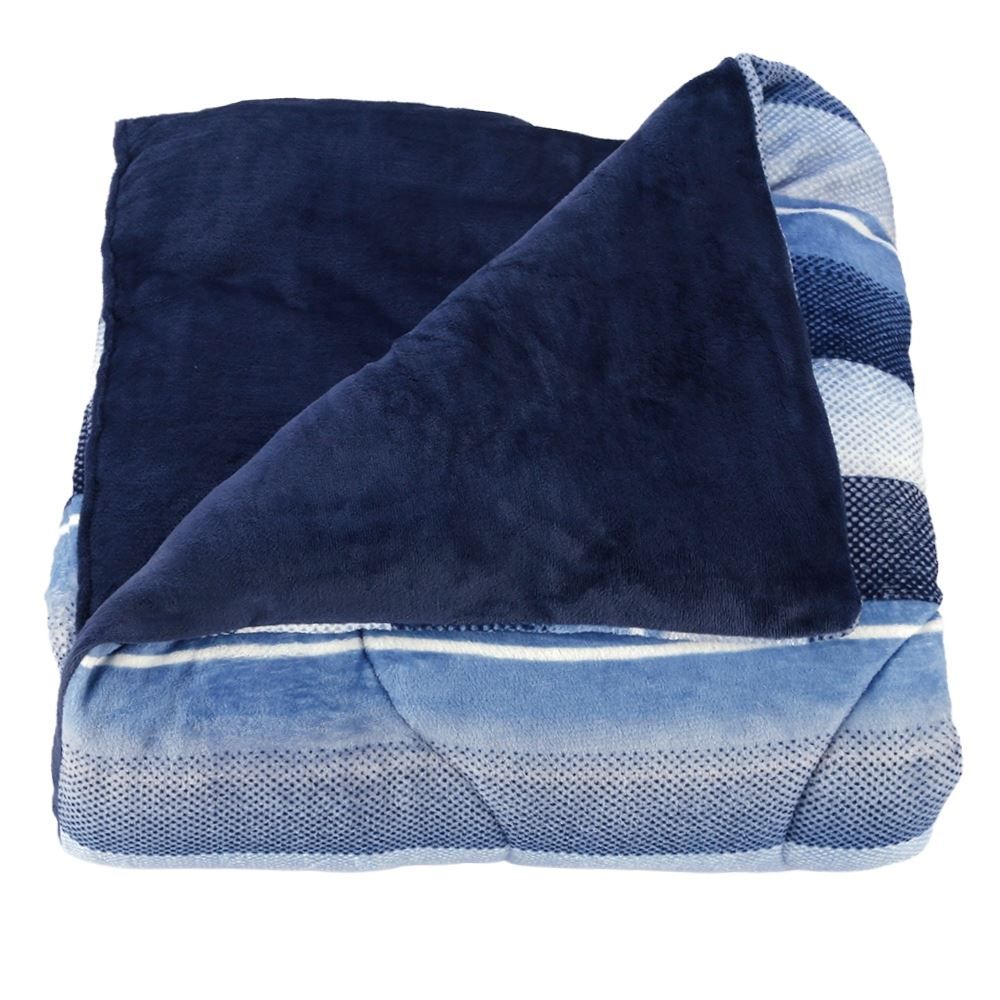 Edredom King Plush Inove Provence Havan Casa - Theo Geo Azul