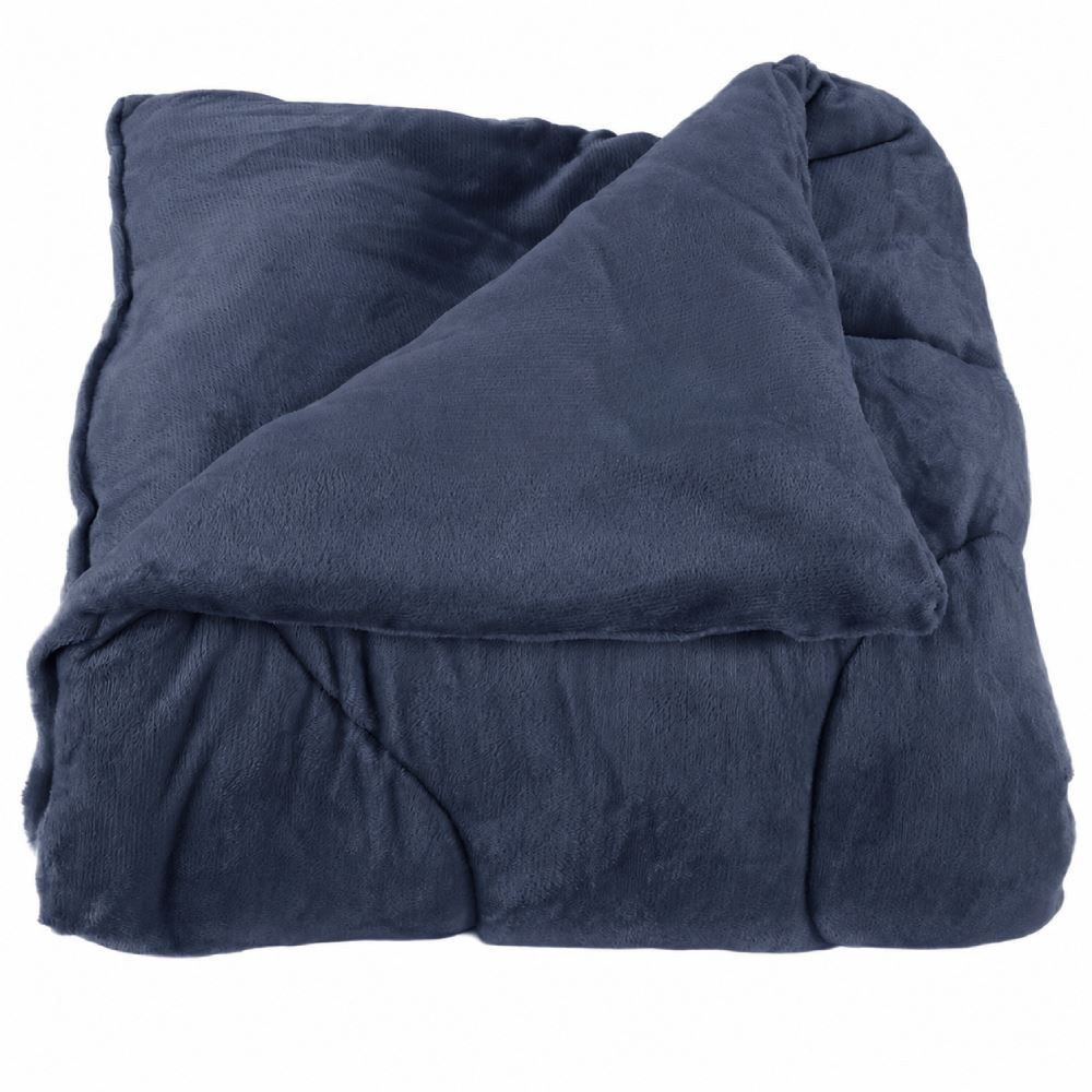 Edredom King Plush Inove Provence Havan Casa - Azul Mariner