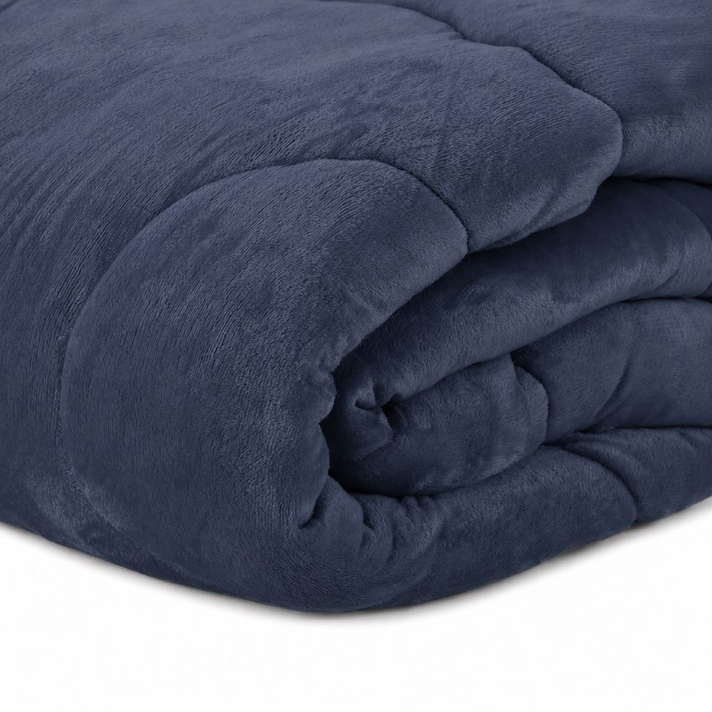 Edredom King Plush Inove Provence Havan Casa - Azul Mariner