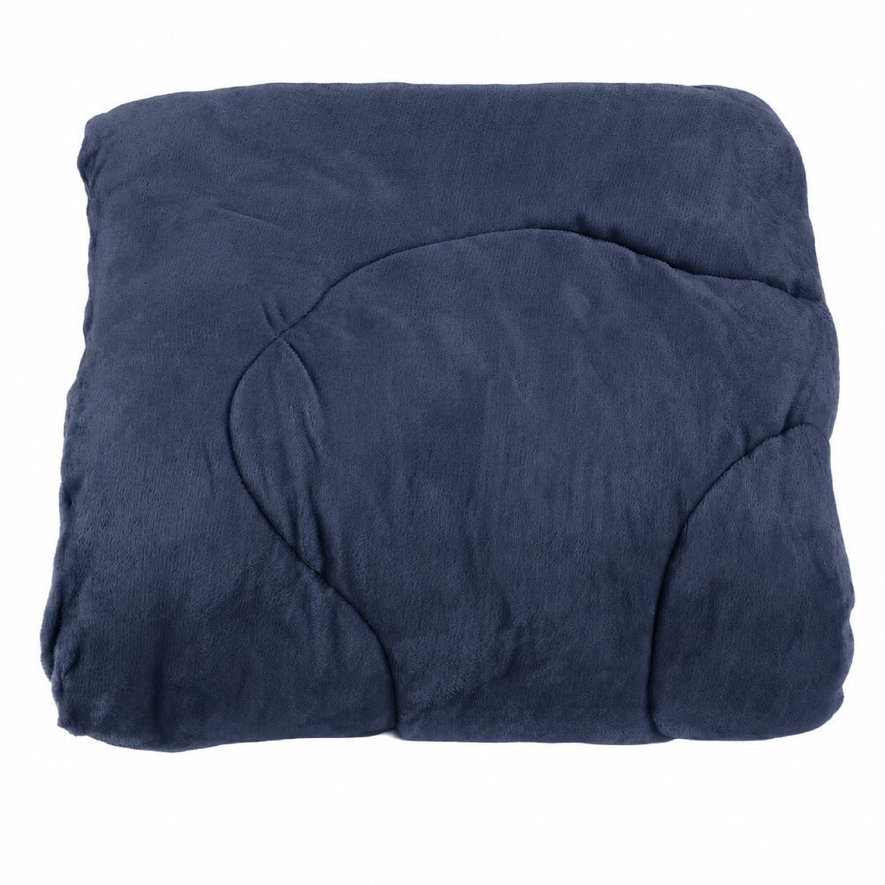 Edredom King Plush Inove Provence Havan Casa - Azul Mariner