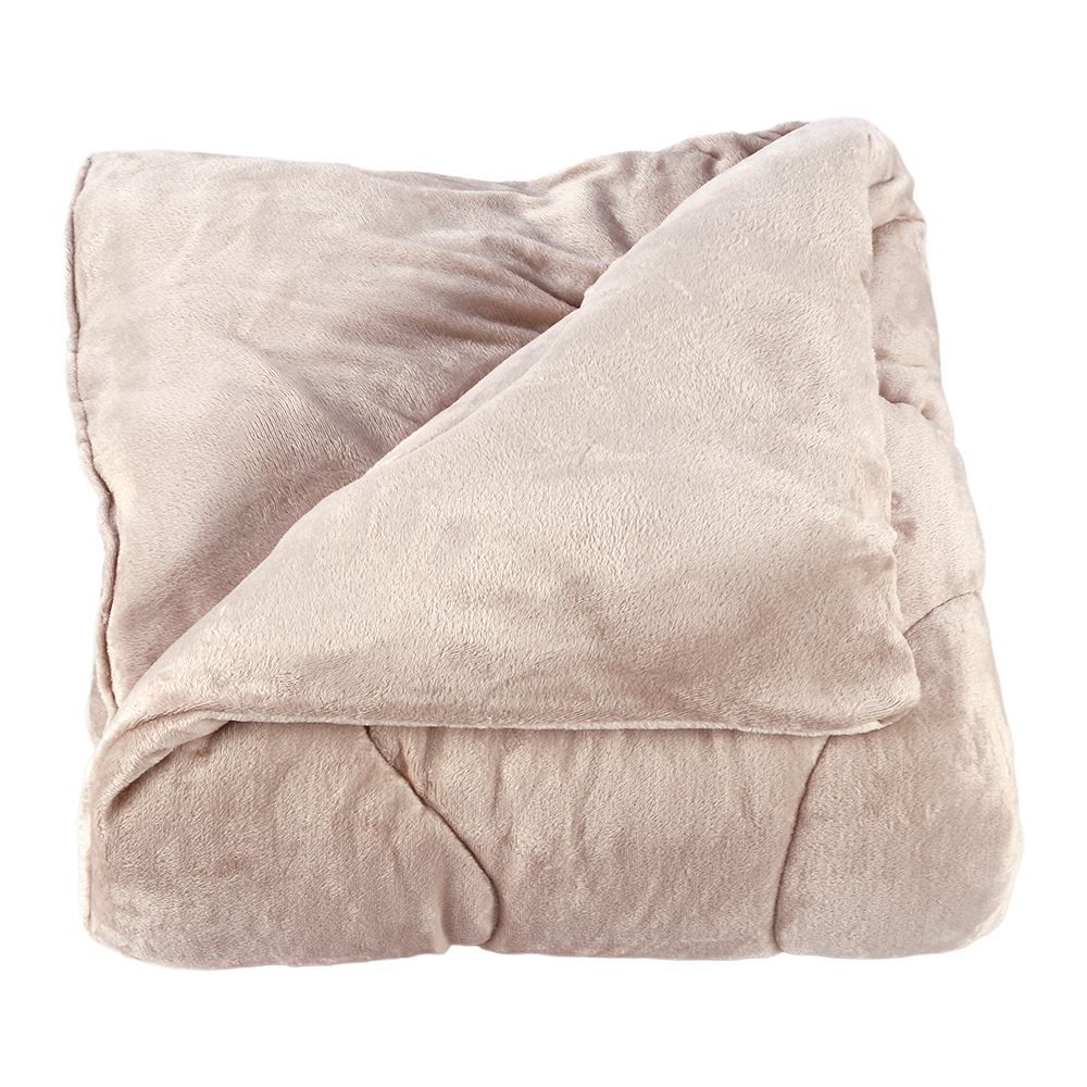 Edredom Provence Liso Solteiro 1,60M X 2,20 m - Bege