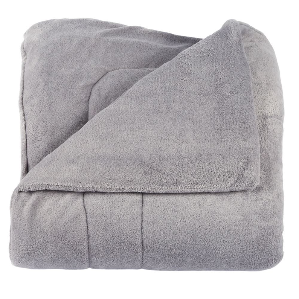 Edredom Provence Liso Solteiro 1,60M X 2,20 m - Cinza