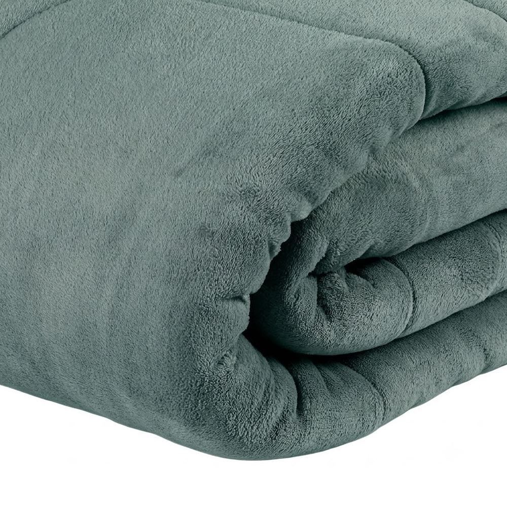 Edredom Provence Liso Solteiro 1,60M X 2,20 m - Verde