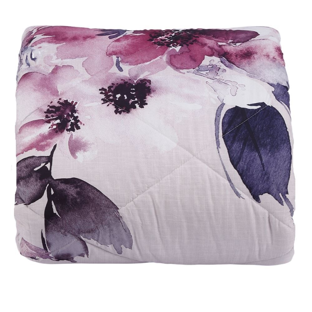 Edredom Queen Dupla Face Plush Versátile Havan Casa - Cecilia Floral Rosa
