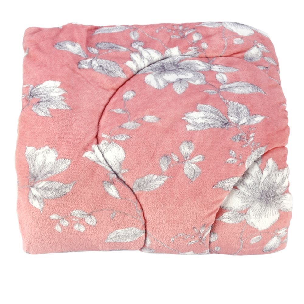 Edredom Queen Plush Inove Provence Havan Casa - Livia Floral Rosa