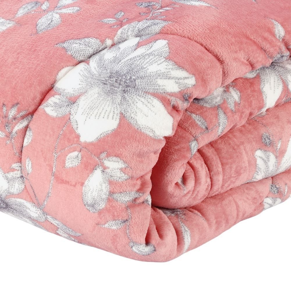 Edredom Queen Plush Inove Provence Havan Casa - Livia Floral Rosa