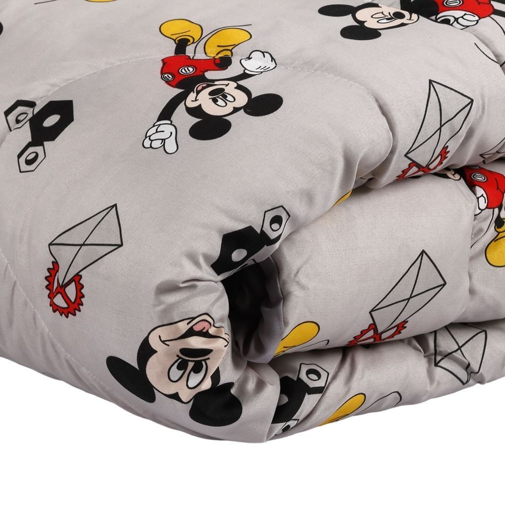 Edredom Solteiro 100% Poliéster Disney Hedrons - Mickey Work Rotativo