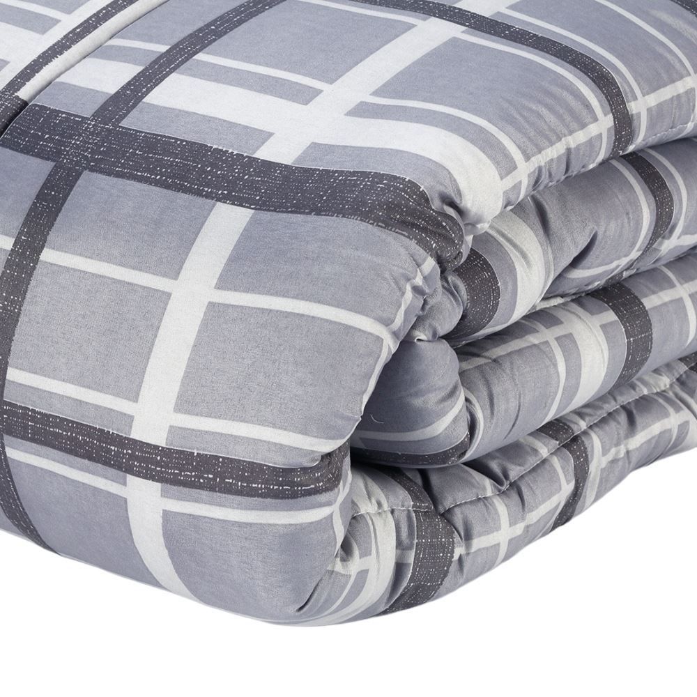 Edredom Solteiro Estampado Bellagio Havan Casa - Miguel Geo Cinza