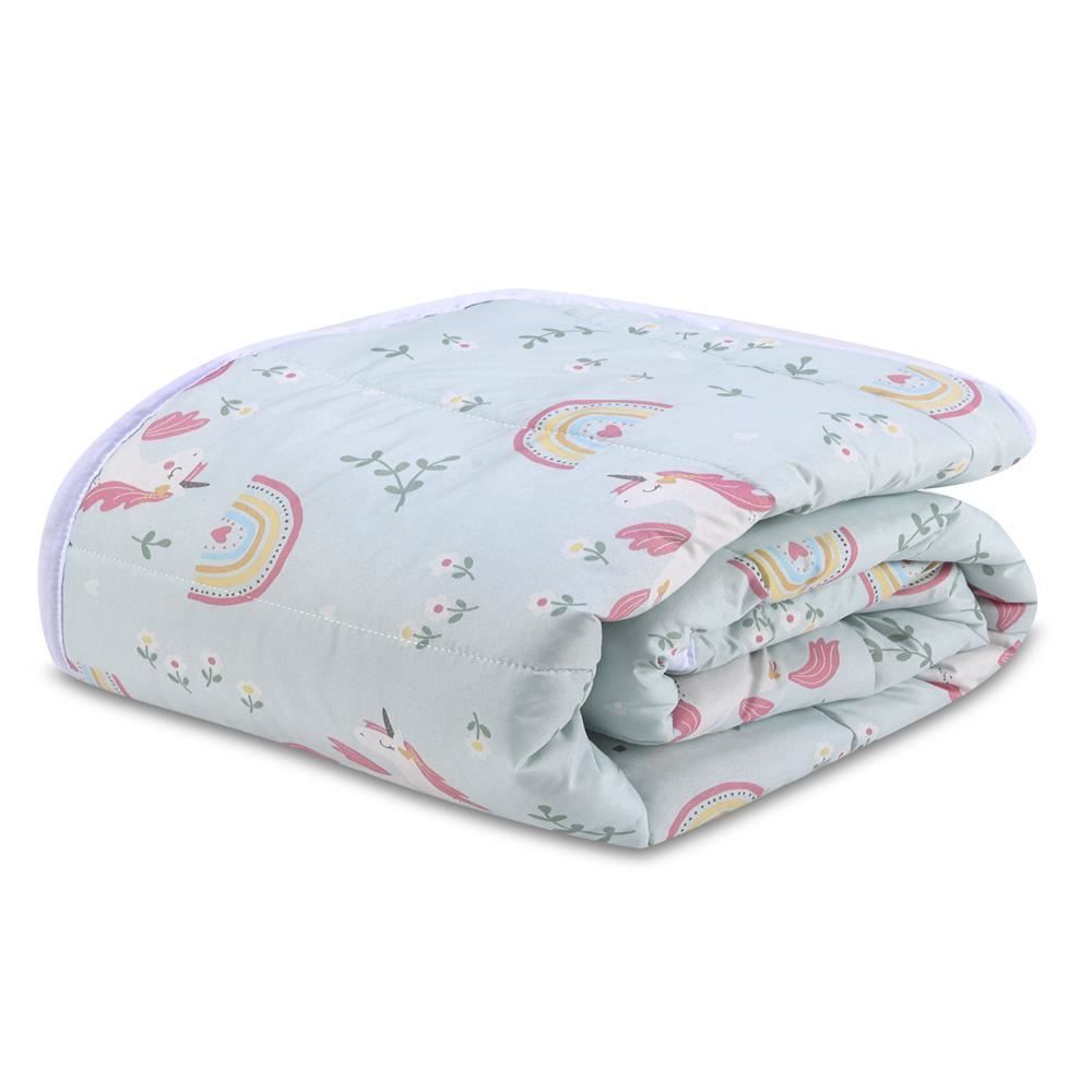 Edredom Solteiro Microfibra 100% Poliéster Kids Solecasa - Unicórnio