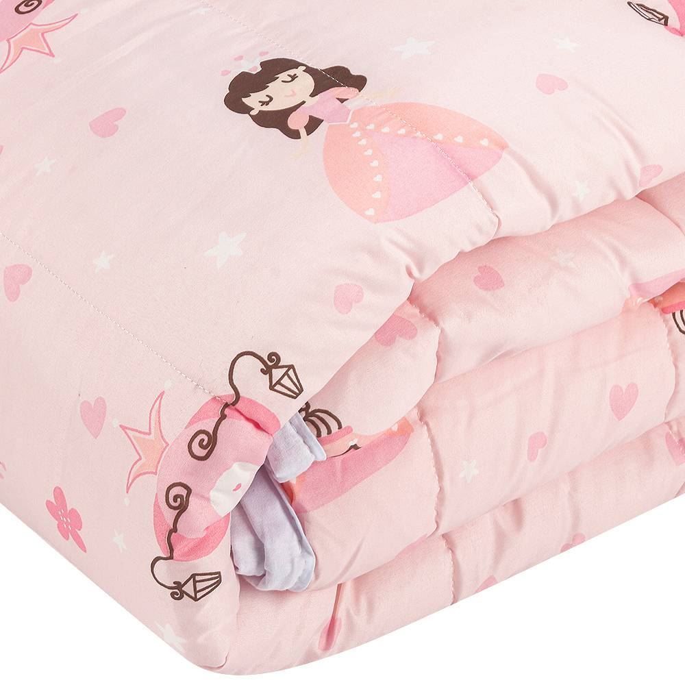 Edredom Solteiro Microfibra 100% Poliéster Kids Solecasa - Princesa