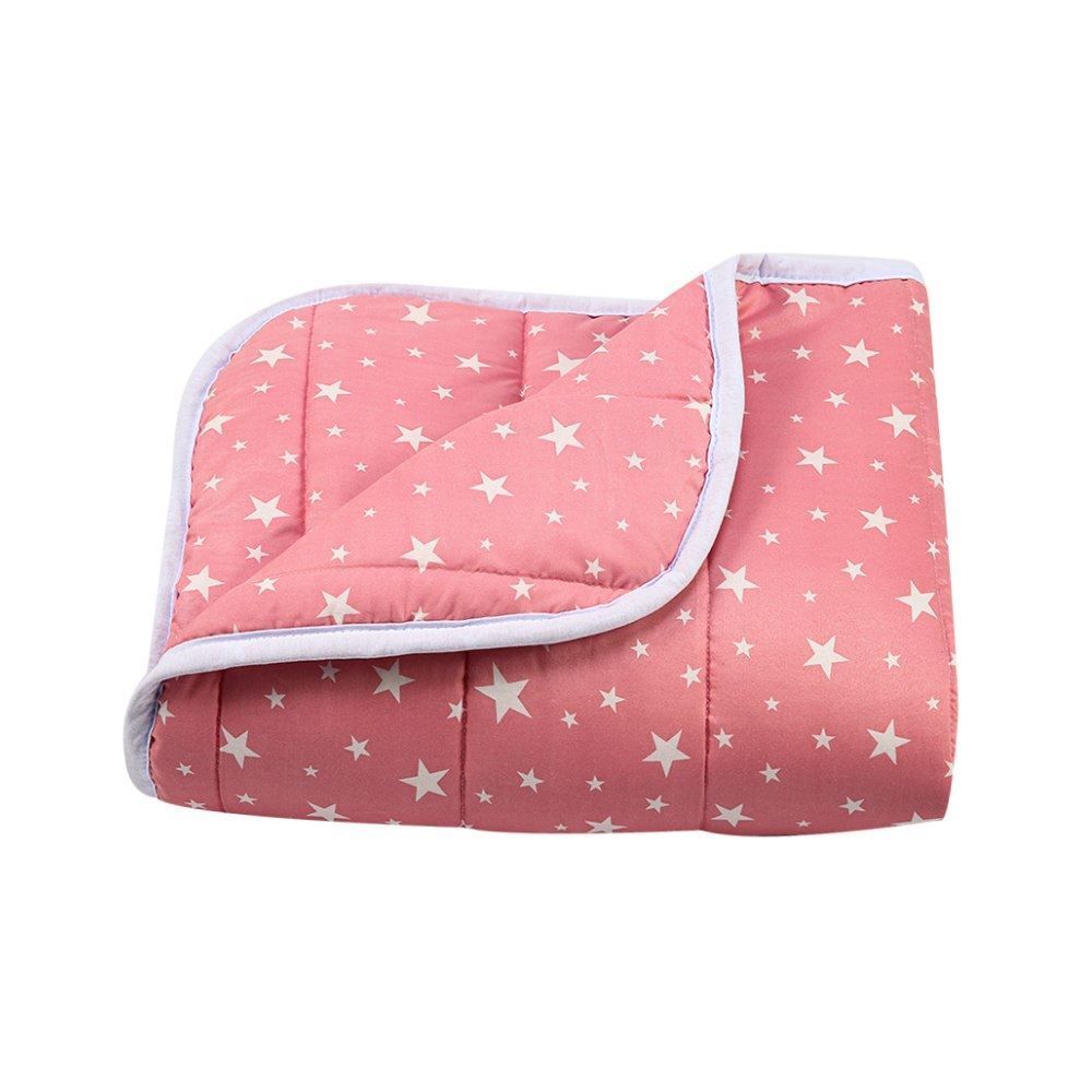 Edredom Solteiro Microfibra 100% Poliéster Kids Solecasa - Estrelas Rosa