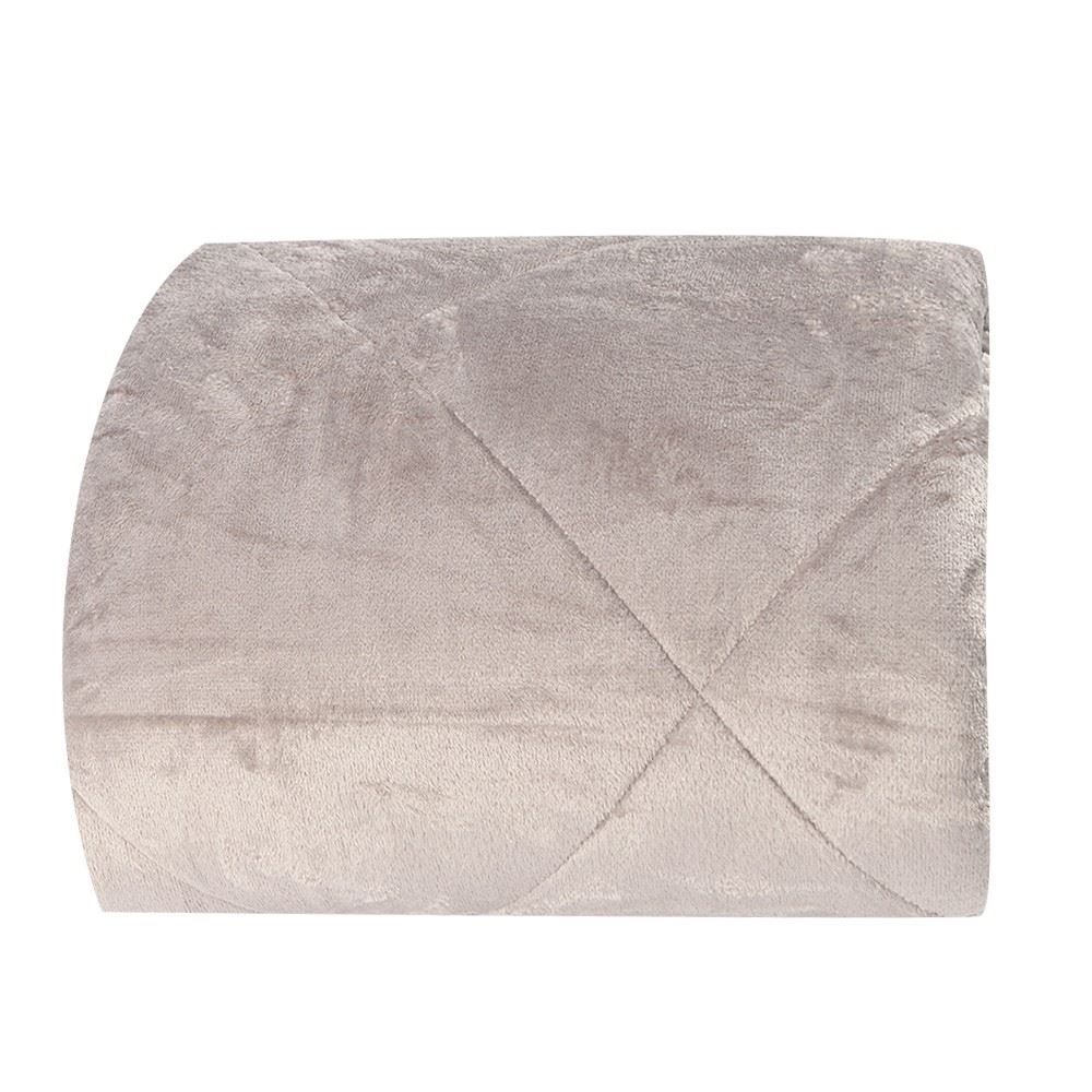 Edredom Solteiro Plush Inove Provence Havan Casa - Taupe