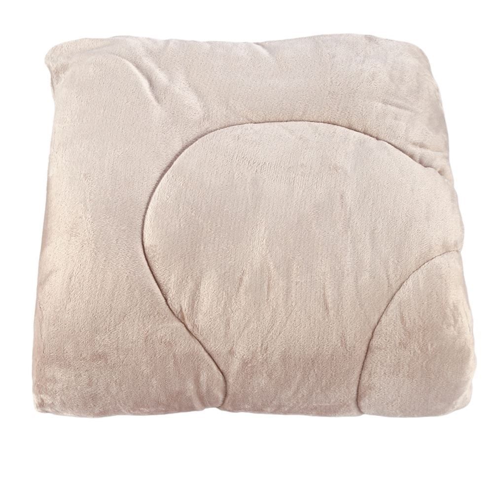 Edredom Solteiro Plush Inove Provence Havan Casa - Bege