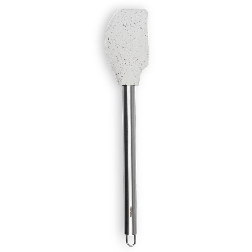 Espátula Silicone E Cabo Em Aço Inox Brinox 33 Cm - Vanilla