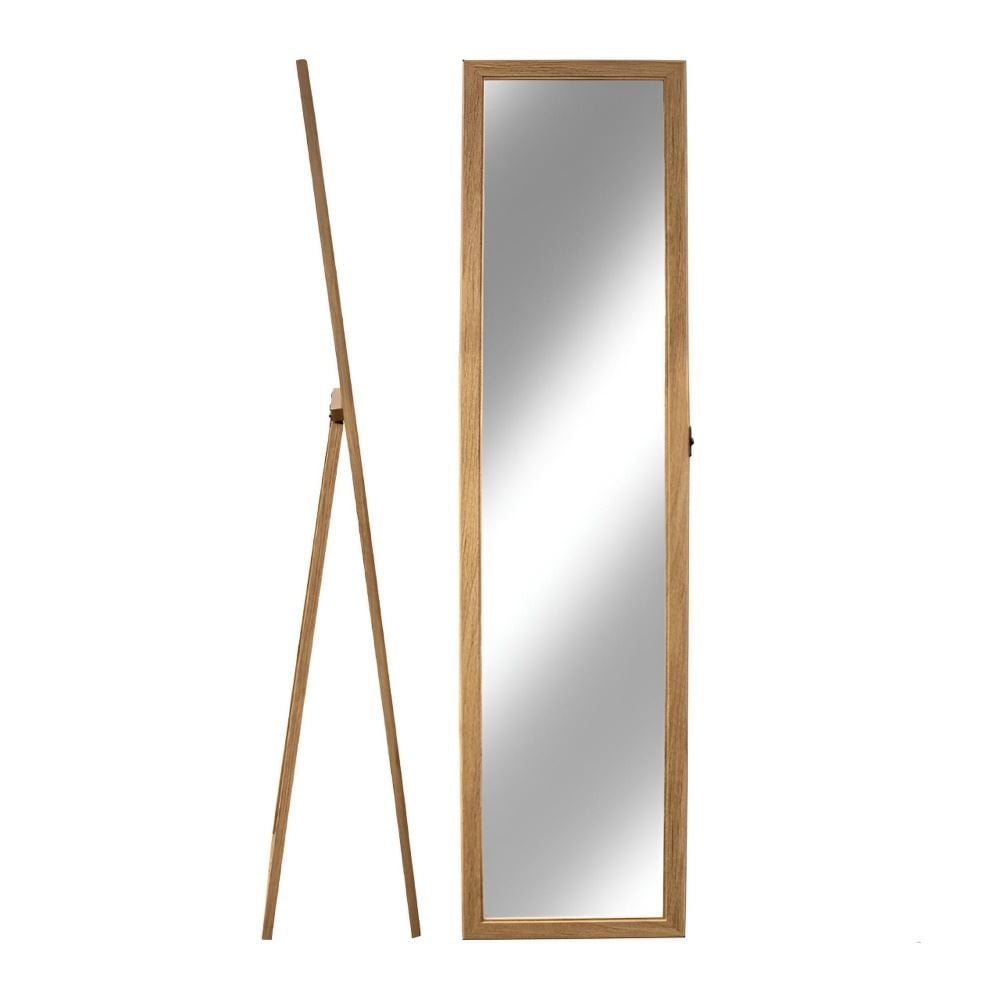 Espelho de Chão com Suporte 37X157cm Imbuia - Euro Quadros