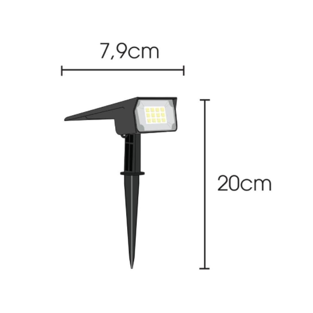 Espeto Solar Spot Abs 10Lms Ecoforce - 18753