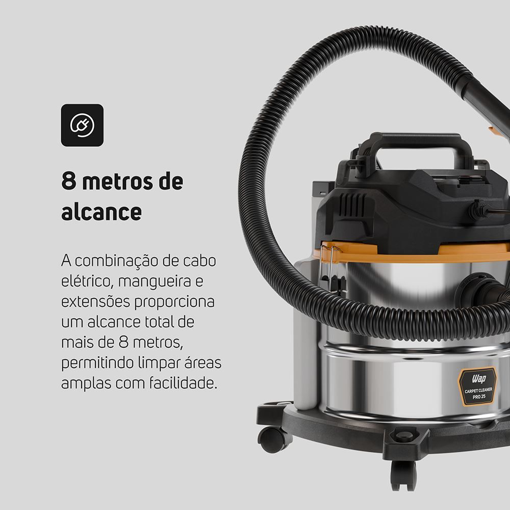 Extratora e Aspirador Barril Wap Carpet Cleaner Pro 25